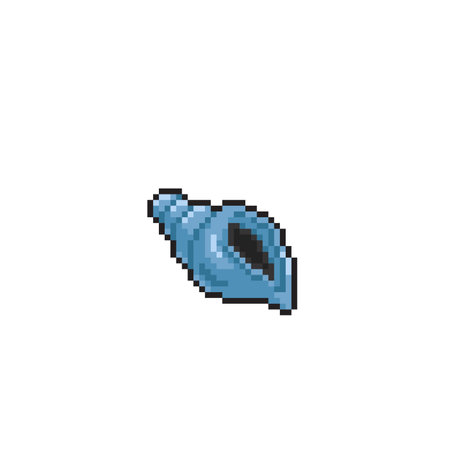 sea shell in pixel art styleのイラスト素材
