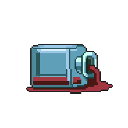spilled potion in pixel art styleのイラスト素材