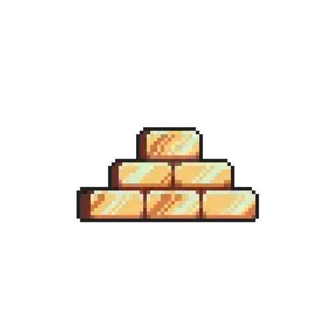 golden pile in pixel art styleのイラスト素材