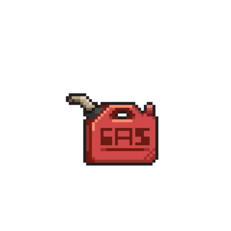 gasoline in pixel art styleのイラスト素材