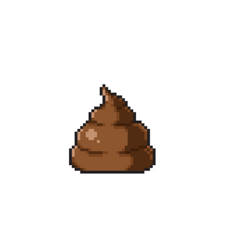 a poop in pixel art styleのイラスト素材