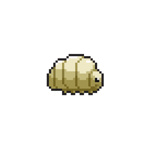 a larva in pixel art styleのイラスト素材