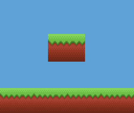 seamless land for game asset in pixel art styleのイラスト素材