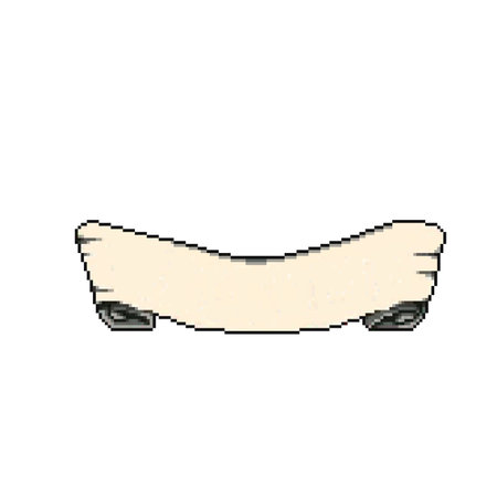 white banner in pixel art styleのイラスト素材