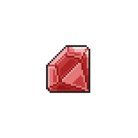 a ruby stone in pixel art styleのイラスト素材