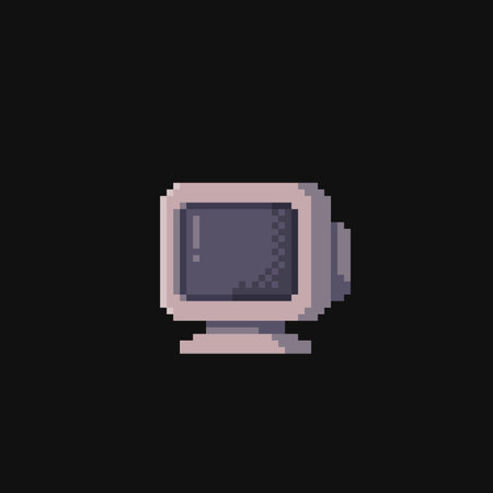 a monitor in pixel art styleのイラスト素材