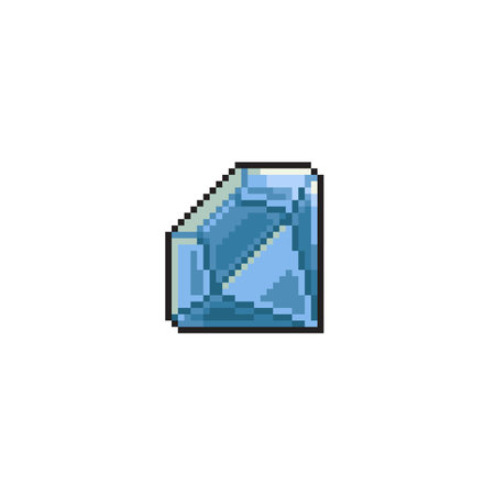 diamond stone in pixel art styleのイラスト素材