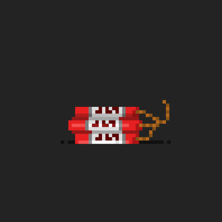 dynamite in pixel art styleのイラスト素材