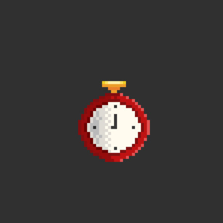 timer in pixel art styleのイラスト素材