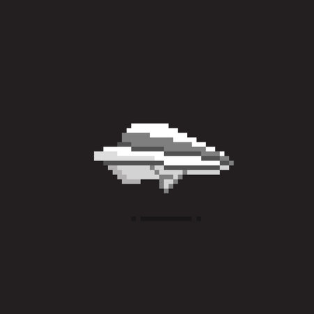 paper plane in pixel art styleのイラスト素材