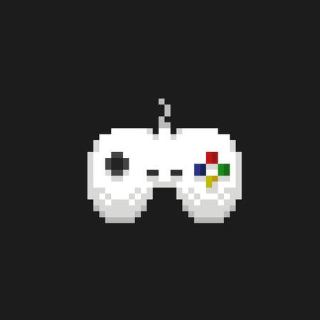 white stick controller in pixel art styleのイラスト素材