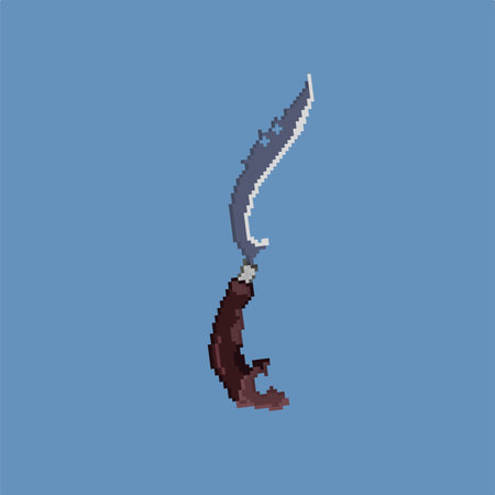 traditional dagger in pixel art styleのイラスト素材