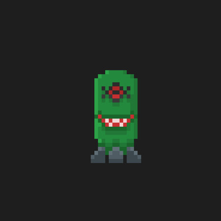 a monster in pixel art styleのイラスト素材