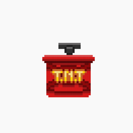 TNT in pixel art styleのイラスト素材