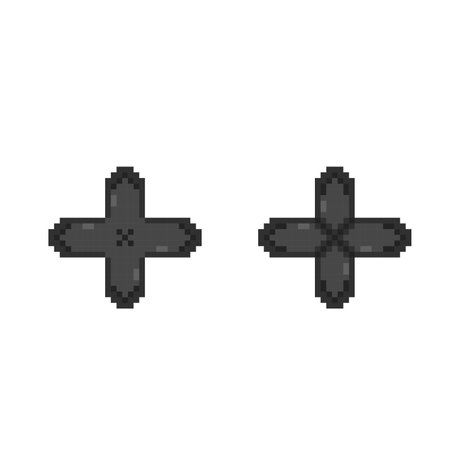 game button in pixel art styleのイラスト素材
