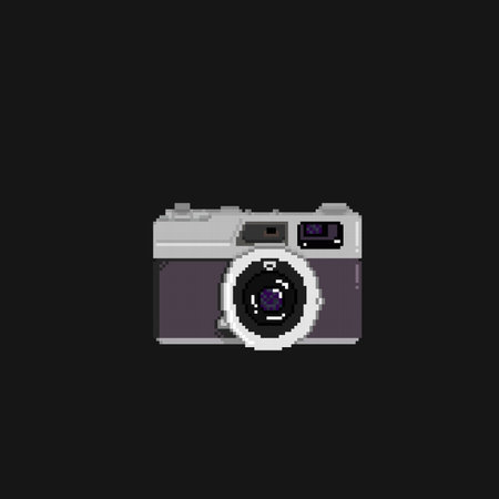 a camera in pixel art styleのイラスト素材