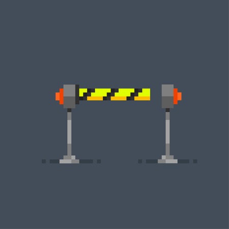 a road portal in pixel art styleのイラスト素材
