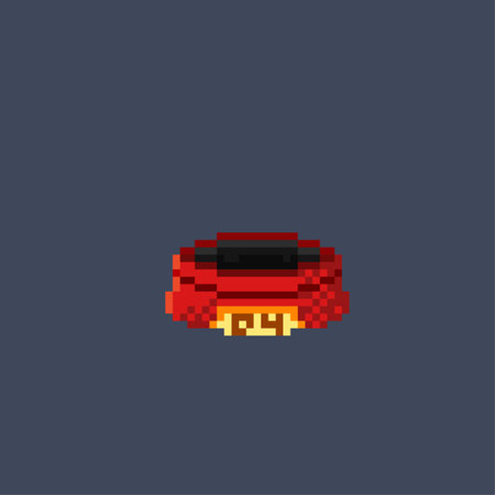 pet food bowl in pixel art styleのイラスト素材