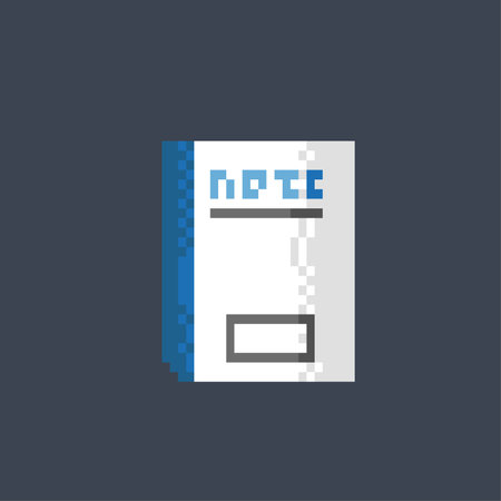 a book in pixel art styleのイラスト素材