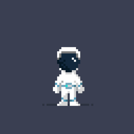 an astronaut in pixel art styleのイラスト素材