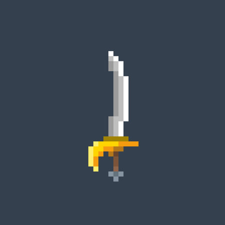 a sword in pixel art styleのイラスト素材