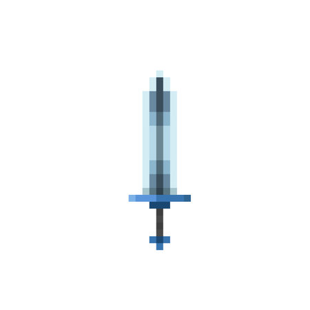 a glass sword in pixel art styleのイラスト素材