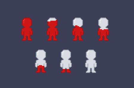 red blood parameter in pixel art styleのイラスト素材