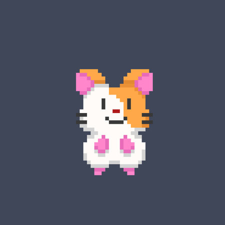 a hamster in pixel art styleのイラスト素材