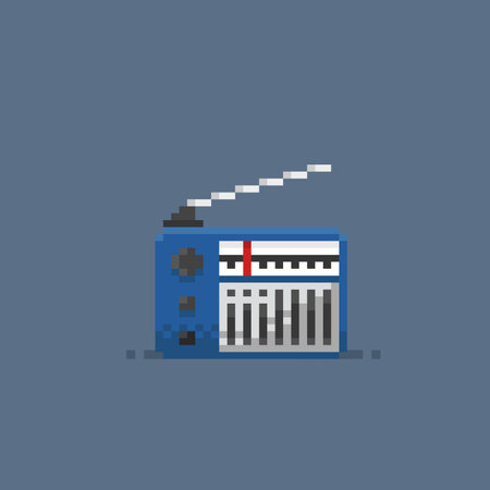 radio in pixel art styleのイラスト素材