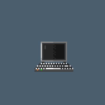 laptop in pixel art styleのイラスト素材