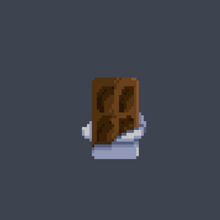 chocolate bar in pixel art style