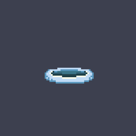 silver ring in pixel art styleのイラスト素材