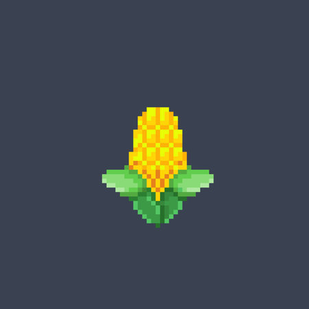 a corn in pixel art styleのイラスト素材