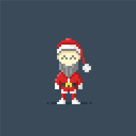 Santa clause in pixel art styleのイラスト素材