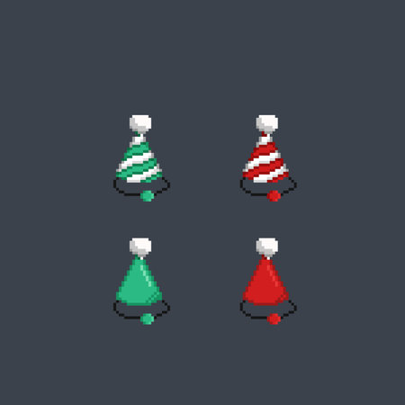 party cap in pixel art styleのイラスト素材