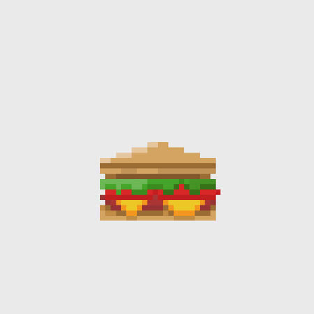 Pixelated hamburger icon. Vector illustration in a flat style.のイラスト素材