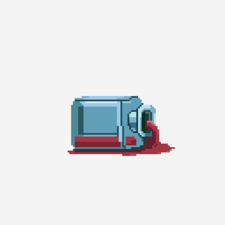 spilled potion in pixel art styleのイラスト素材