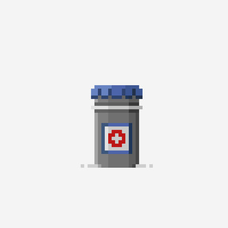 medicine bottle icon, vector illustration. Flat design style.