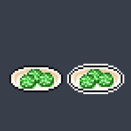 klepon traditional food in pixel art styleのイラスト素材