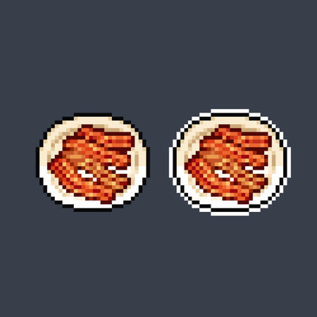 cakwe food in pixel art styleのイラスト素材