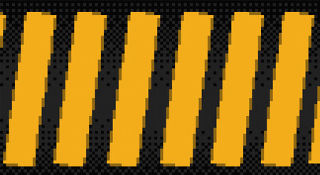 black and orange line background in pixel art styleのイラスト素材