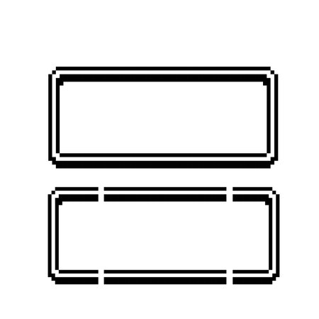 black frame in pixel art styleのイラスト素材