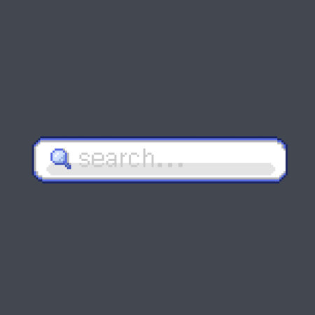 search form in pixel art styleのイラスト素材