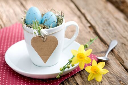 Invitation for Easter breakfast with copyspaceの写真素材