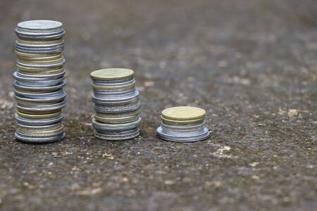 Money growing concept shown using currency coinsの写真素材