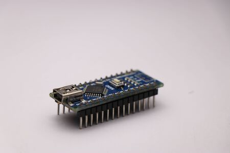 arduino nano electronic circuit board which is used in many electronic projectsの写真素材