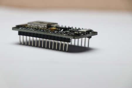 Open source firmware used in making iot projects prototype on white backgroundの写真素材
