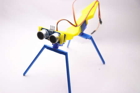 Building small walking robot using micro servo and ultrasonic sensorの写真素材