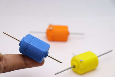 Dual shaft motor also called as Double shaft motor which is 3D Printed used in robotic and electronic projectsの写真素材