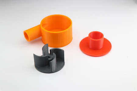 The model is printed on a 3d printer. The object is parts to build a centrifugal water pump. Modern...